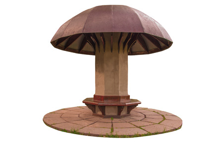 Gazebo in the form of a mushroom. Sofievka. Uman(Ukraine)の写真素材