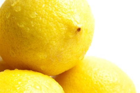 Lemon isolated on white backgroundの写真素材