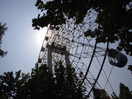 Low angle view of ferris wheelの写真素材
