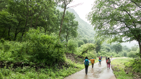 China Hebei Dragon Mountain hiking viewsのeditorial素材
