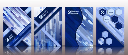 Modern vector cover design with a volume effect for your company style, brochure, promotion in print...