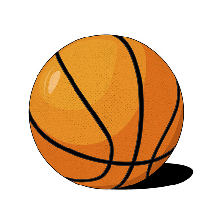 Vector illustration of a basketball with a texture, for your design, print and internetのイラスト素材