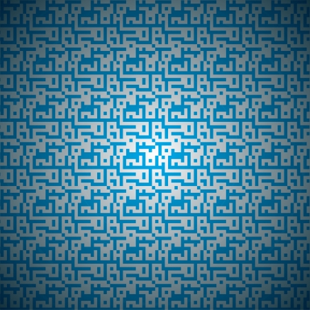Seamless pattern of blue color in the form of the maze. Vector illustration.のイラスト素材