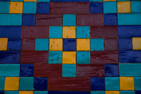 Beautiful bright multicolored mosaic close up