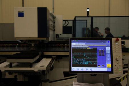 Automated line for cutting of metalの写真素材