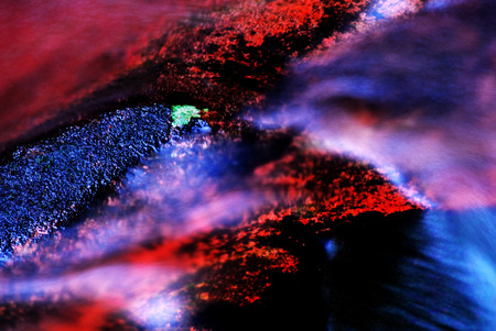 Water moss between rock at streamの写真素材