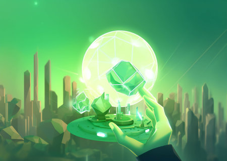 Geodesic Green Energy Hand
(AI Generated)の素材