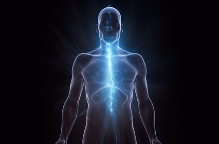 Discover the power of inner light with this captivating illustration of a man with a radiant spiritual heart, symbolising the essence of our inner wisdom and soulful connections. The image's powerful lines and ethereal glow invoke feelings of transcendence and enlightenment, making it a perfect choice for projects related to spirituality, personal growth, and healing.の素材