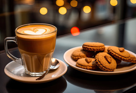 Christmas Shopping Finale with a Perfect Heartwarming Coffee | AI Generatedの素材