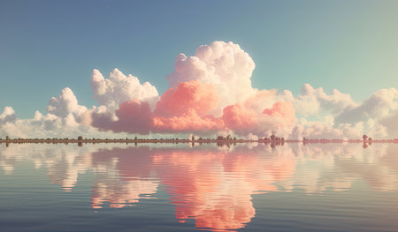 Dreamlike Pond Scene | AI Generatedの素材