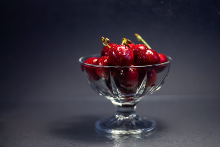 cherries in glass