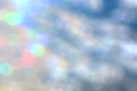 blurry abstract background of sky with bokeh effectの写真素材