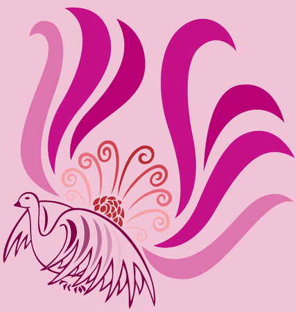 An Abstract of a flying bird.のイラスト素材