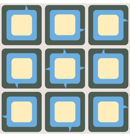 A series of dialogue box arranged accordingly creating a seamless pattern.のイラスト素材