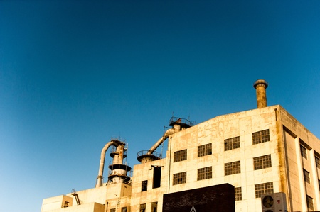 Exterior view of a factoryのeditorial素材