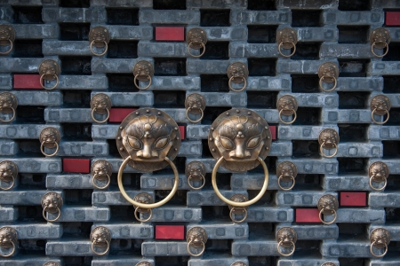 tradtional door decoration in Chengdu, Chinaのeditorial素材