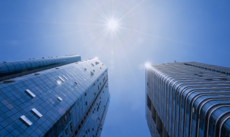 office buildings in Chengdu, Chinaの写真素材