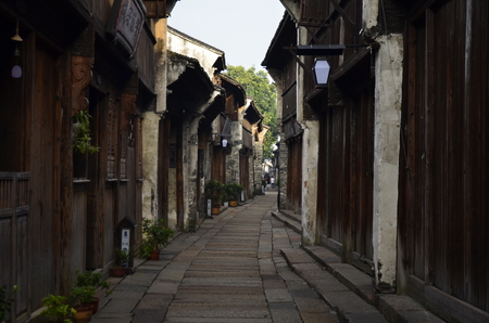 The scenery of Wuzhen ancient town at Zhejiang,China.のeditorial素材