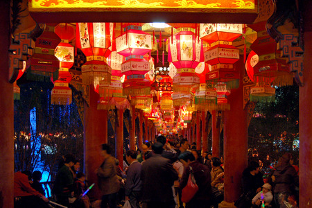 The spring Lantern Festivalのeditorial素材