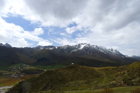 Langmusi mountain viewの写真素材