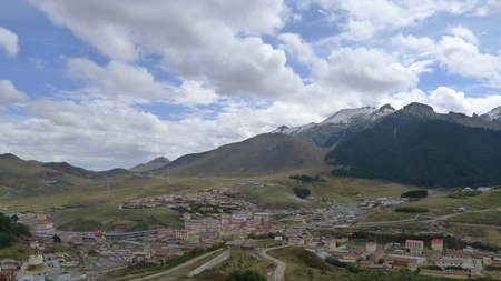 Langmusi mountain viewの写真素材