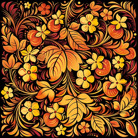 Russian traditional ornamental background.のイラスト素材