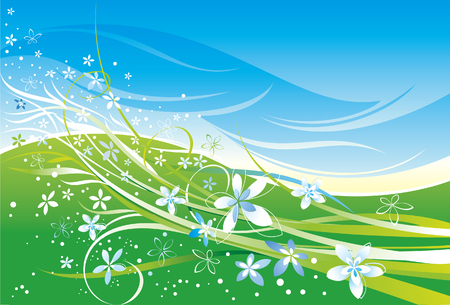 Summer background. Design elements.のイラスト素材