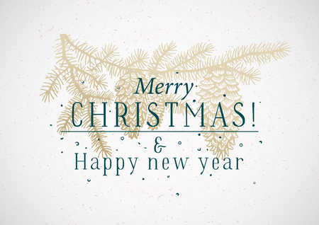 Spruce with holiday holiday inscription.のイラスト素材