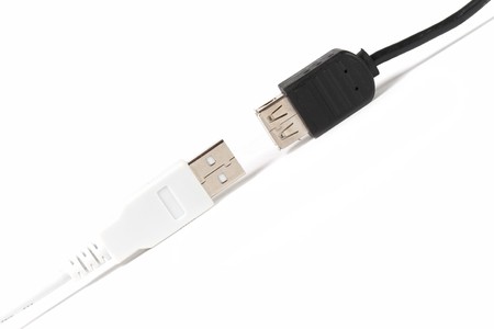 black and white usb connectorsの写真素材