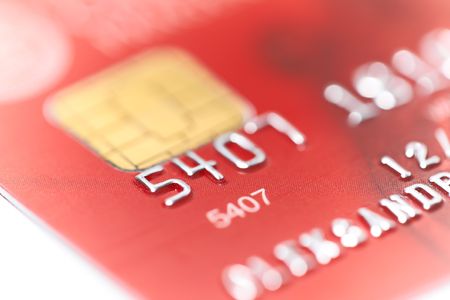 credit card with shallow DOFの写真素材
