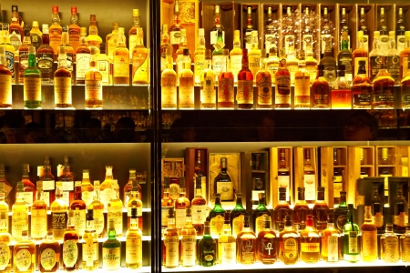 EDINBURGH, SCOTLAND - JULY 10:  Diageo Claive Vidiz collection, the largest Scotch Whisky collection in the world on July 10, 2012 in Edinburgh, Scotland, UKのeditorial素材
