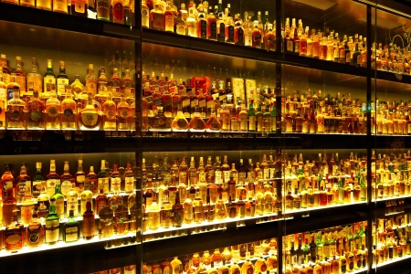 EDINBURGH, SCOTLAND - JULY 10:  Diageo Claive Vidiz collection, the largest Scotch Whisky collection in the world on July 10, 2012 in Edinburgh, Scotland, UKのeditorial素材