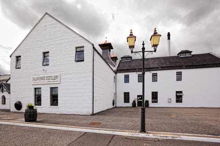 DALWHINNIE, SCOTLAND - July 14: Dalwhinnie distillery, highest distillery in Scotland on July 14,...