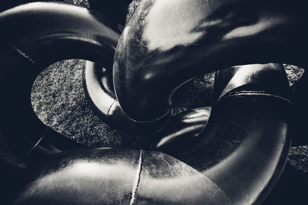 black and white pipes backgroundの写真素材