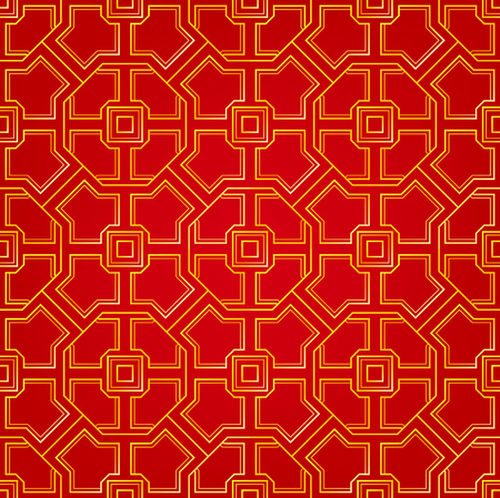 Seamless red traditional ornament shading patternのイラスト素材