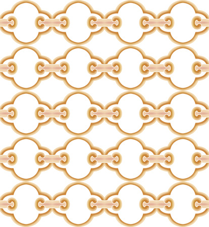 Yellow traditional texture decorative pattern on white backgroundの写真素材