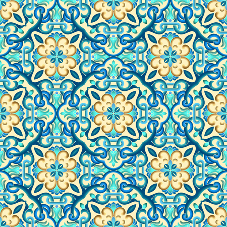 Seamless  ethnic geometric pattern backgroundの写真素材