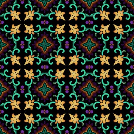 Traditional seamless pattern pattern shading backgroundの写真素材