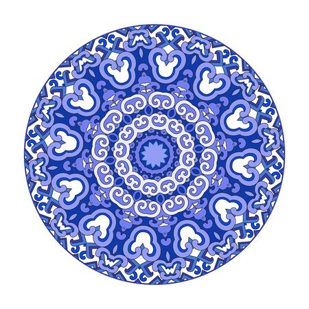 Round blue patternの写真素材