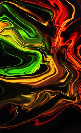 Mix and match of multiple colors on black backgroundの写真素材