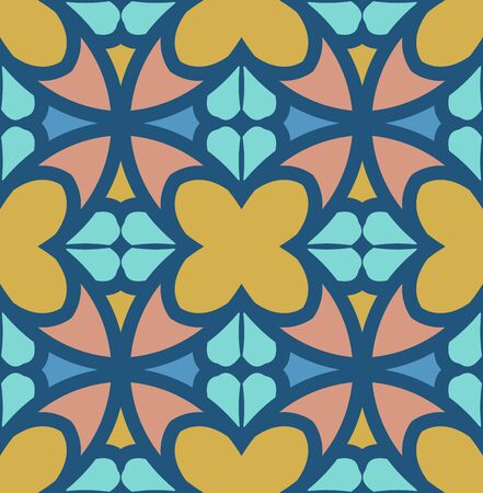 Continuous color collage pattern background wallpaper patternの写真素材