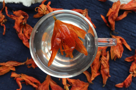 The lily flower tea