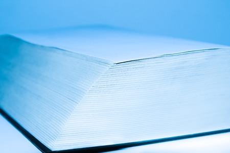 Blue big open book for education backgroundの写真素材