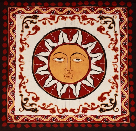 closeup of beautiful Abstract fabric pattern from Sri Lankaのeditorial素材