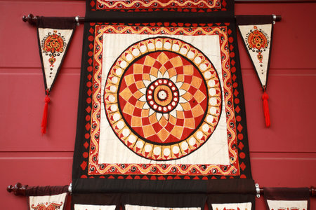 closeup of beautiful Abstract fabric pattern from Sri Lanka