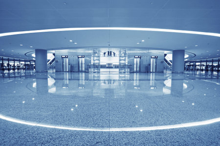 Shanghai,CN - Jun 14 Interior of Shanghai Hongqiao T2  airport as the new airport for  internation...
