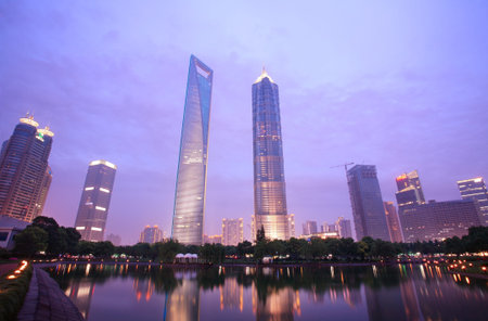 SHANGHAI - JUNE 14  Jin Mao Tower and Shanghai word financial center  who is the TOP 3 high in this...