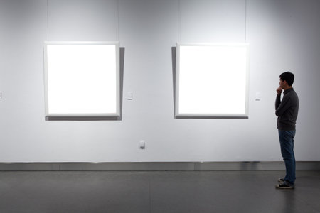 frames on white wallのeditorial素材