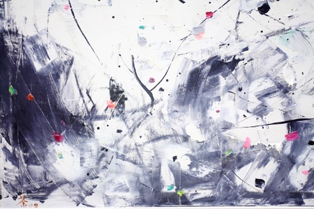 the closeup of Abstract painting and blue paintのeditorial素材