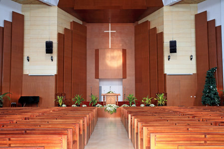 Interior of a catholic church